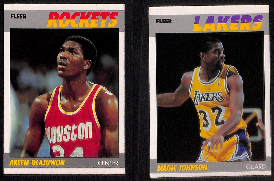  1987-88 Fleer Basketball Complete Set w. Sticker Set and Jordan's Second Year Card